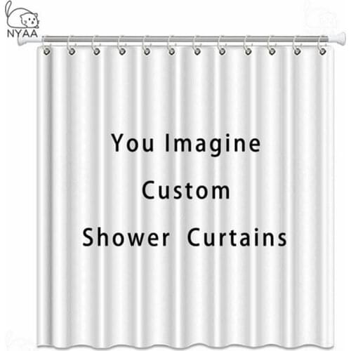 NYAA You Imagine Custom Shower Curtains Waterproof Polyester Fabric Bathroom Curtains For Home Decor