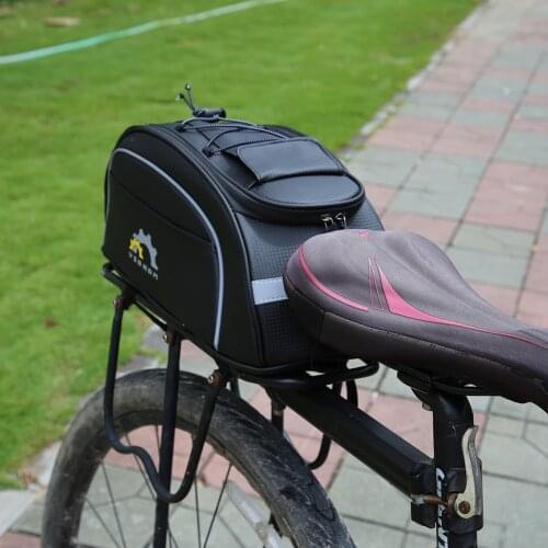 Reflective Bike Tail Seat Rack Case Carbon Fiber Waterproof Mountain Bicycle Bag for Outdoor Cycle Biking Entertainment