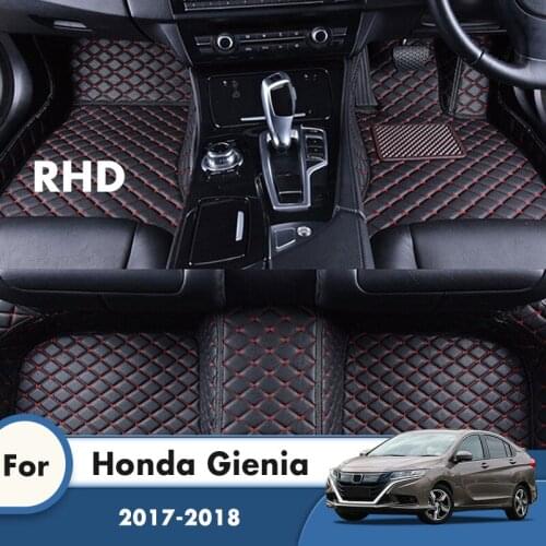 RHD Custom Car Floor Mats For Honda Gienia 2018 2017 Auto Styling Interiors Accessories Carpets Waterproof Decoration Foot Pads