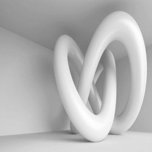 Dropship Colomac White Wallpaper Stereoscopic 3D Shapes Wall Painting Geometric Wallpaper Wall Mural Bedroom Papel Para Pared