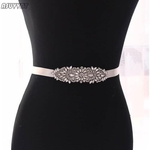 Luxury Belt For Bridal Wedding Belts Rhinestone Decorative Crystal Flower Wedding Belt For Bridesmaid Women Lady Party Dress Up