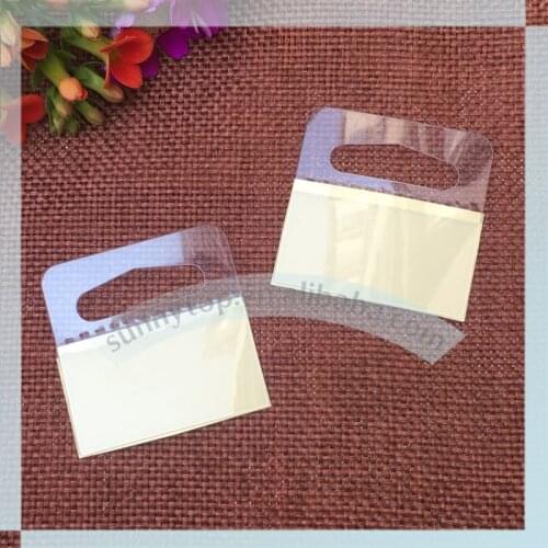 Self Adhesive Hang Sell Tabs, High quality, 350micron, with hole