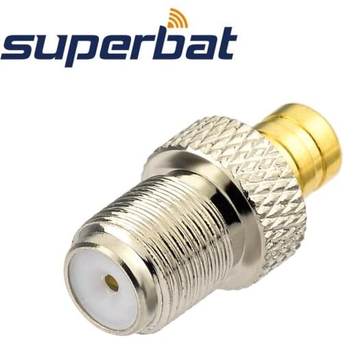 Superbat SMB to F Adapter SMB Plug to F Jack straight RF Coaxial Connector