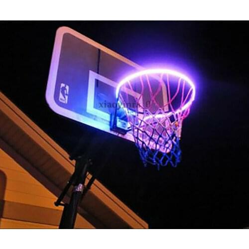 LED Solar Sensor-Activated Light Strip Basketball Hoop Rim Attachment Helps Shoot At Night Basket Hoop Lamp