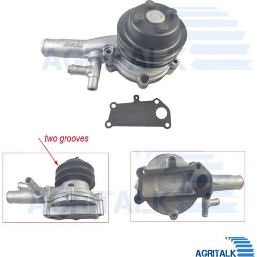 The water pump with two grooves pulley for Laidong KM385BT / KM385T engine, part number: KM385T-06100