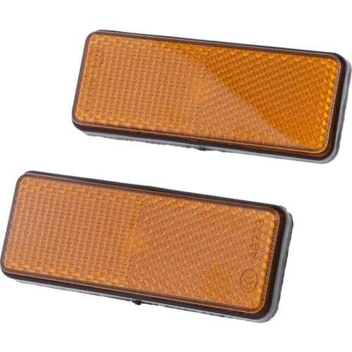 Yellow Motorcycle ATV Dirt Bike Motor Scooter Bicycle Rectangle Reflectors