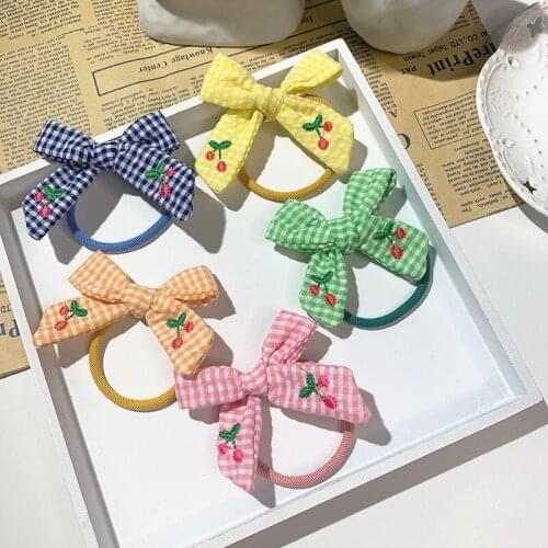 Women Ponytail Holder Hair Tie Hair Rope Rubber Bands Bowknot Lattice Hair Accessories Headdress 2020 New Fashion Headwear