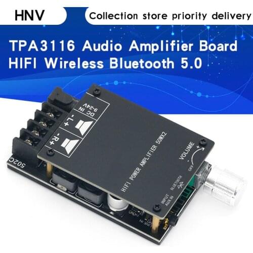 ZK-502C HIFI Stereo Bluetooth 5.0 TPA3116 Digital Power Audio Amplifier board TPA3116D2 50WX2 Stereo AMP Amplificador