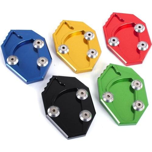 1pc CNC Aluminum Motorcycle Kickstand Side Stand Extension Pad Plate Cover Motocross Accessories for Kawasaki GTR 1400 ZX14R