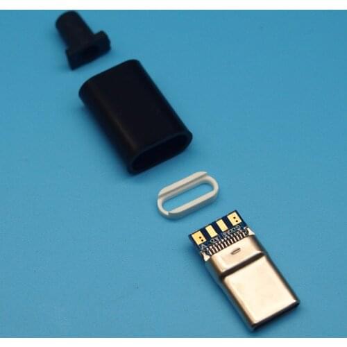 10set/lot 4 in 1 DIY Welding type USB2.0 male plug Type C OTG function data plug connector