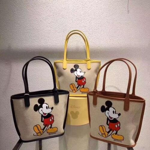 3pcs Disney mcieky mouse lady canves shoulder bag+coin bag women handbag cartoon shopping bag