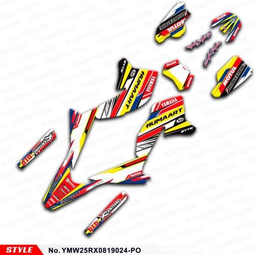 Aftermarket Personalised Graphics for WR250X WR250R 2008 2009 2010 2011 2012 2013 2014 to 2020, Style No.YMW25RX0819024-PO