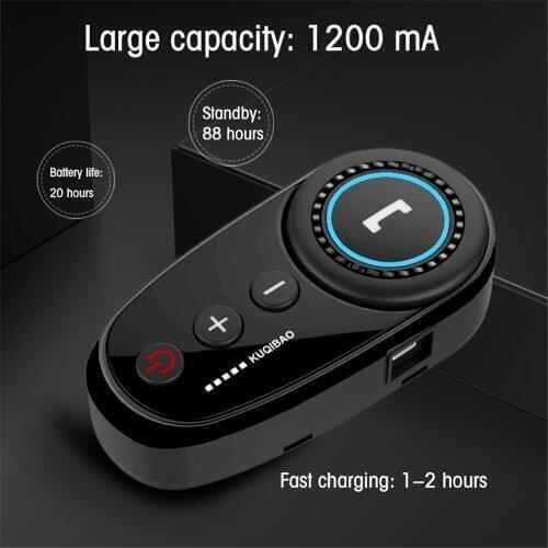 Kebiud Motorcycle Helmet Bluetooth 5.0 Stereo Handsfree Headset No Intercom Function for Walkie Talkie Moto Interphone Fm Rad