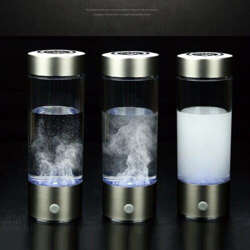 Hygrogen-rich Water Bottle 400ml Portable Hydrogen Water Generator high borosilicate glass Fast Electrolysis Hydrogen Maker wu