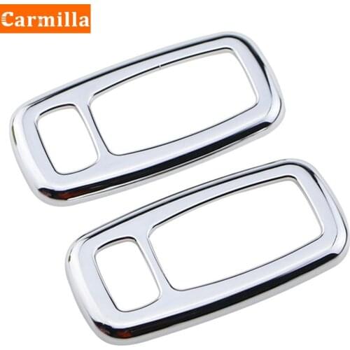 Carmilla 2Pcs/Set ABS Chrome Sun Visor Lights Decoration Cover Trim For Kia Sportage 3 R 2011 - 2015 Makeup Lamps Sticker