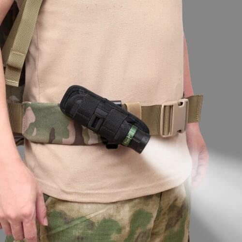 Flashlight Pouch Holster for Camping Mini Flashlight with 360°Rotatable Clip