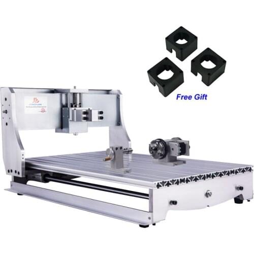 DIY 4 Axis Rack Engraving Machine Aluminum 6040 CNC Frame Kit with NEMA 23 57 Stepper Motor Bracket Couplings
