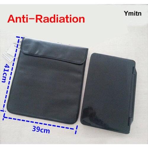 New Ymitn Double layer PU Bags RF Signal Blocker Anti-Radiation Shield Case Pouch 41x39cm for Large phone/computer