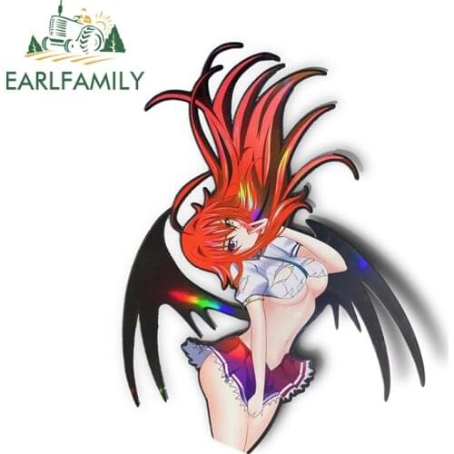 EARLFAMILY 13cm x 12cm Anime High School DxD Rias Gremory Peeker Car Sticker Vinyl JDM Graffiti No Reflective Auto Motor Decal