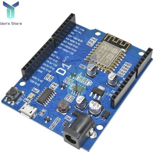 ESP-12E WeMos D1 R3 CH340 CH340G WiFi Development Board Based ESP8266 Shield Smart Electronic PCB For Arduino Compatible IDE