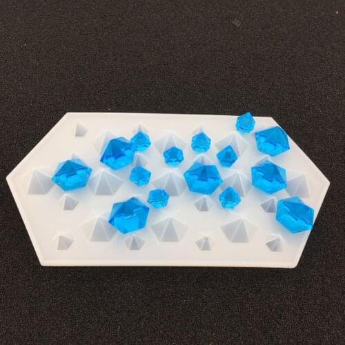 NOT AS LONG diy Crystal Epoxy Diamond Pendant Mould Silicone Epoxy Resin Mould Big Diamond Ice Tray Creative Handmade Jewelry