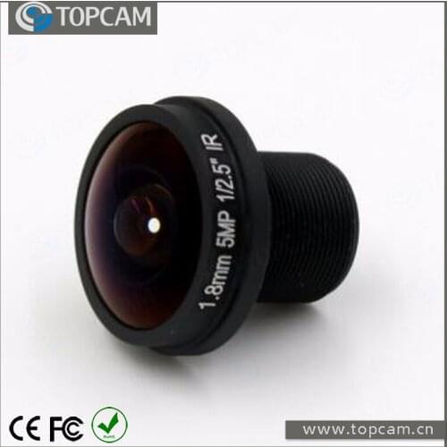 HD Fisheye Lens 5MP 1.8MM M12*0.5 Mount 1/2.5 F2.0 180 Degree for Home Security Surveillance Camera CCTV Accessories