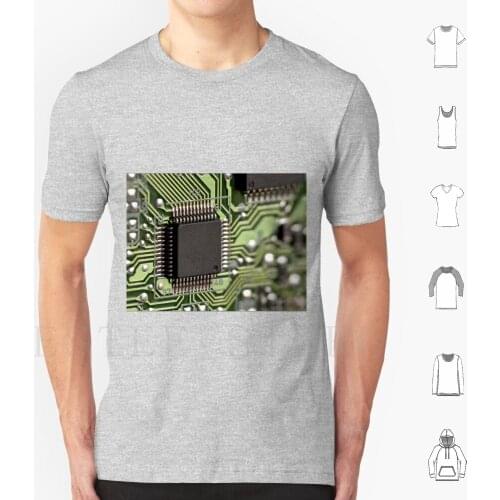Integrated Circuit On Circuit Board T Shirt Print Cotton Processor Microprocessor Microchip Microcircuit Circuit Board