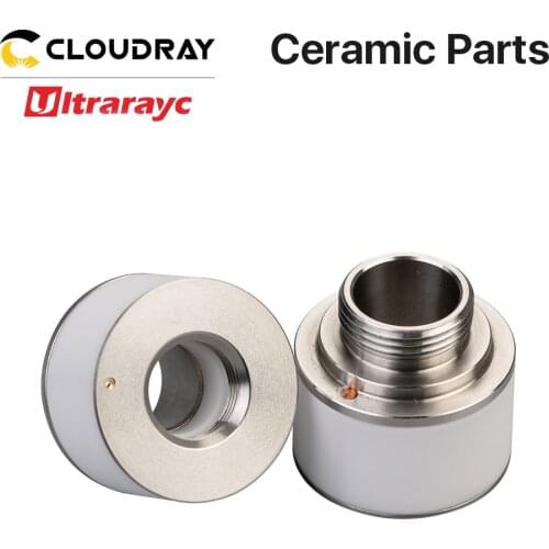 Ultrarayc Nukon/Highyag Ceramic Laser Nozzle Holder Dia.24.5mm Height 22.3mm Thread M15 for Nukon/Highyag Laser Cutting Head