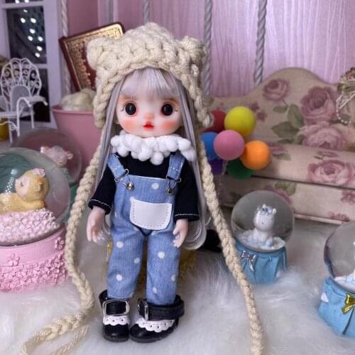 16cm Glass Eyes Blyth Doll Joint Body Fashion Girl Dolls Bjd Doll Full Set Jointed Doll Children Toys for Girl Birthday Gift