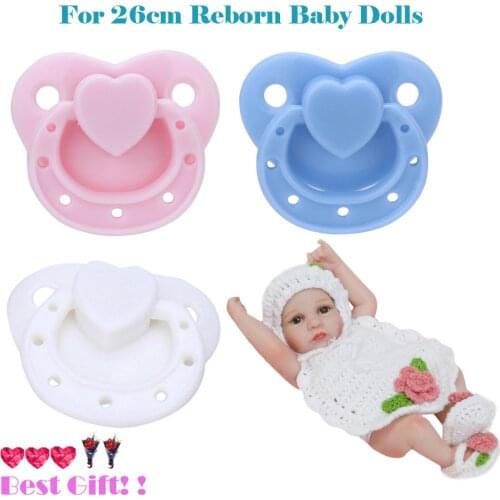 3Pcs New Doll Magnet Pacifier Dummy Nipples For 26cm Reborn Baby Dolls With Internal Magnetic Doll Accessories