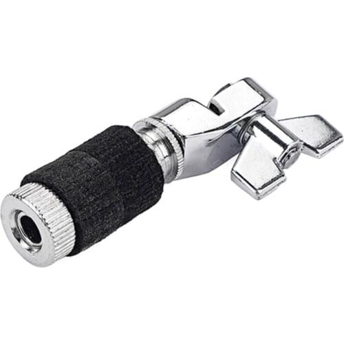 Metal Hi Hat Clutch Jazz Drum Clutch Hi-hat Stand Post Jazz Drum Accessories for Hi Hat Cymbal, Silver Black