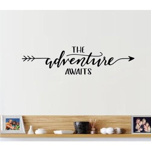 The Adventure Awaits Wall Sticker Home Decor Kids Children Bedroom Decoration Nursery Wall Decals Removable Art Murals