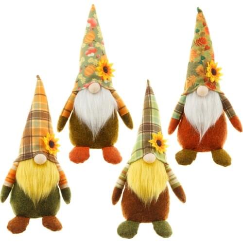 Fall Gnome Autumn Gnome Sunflower Swedish Dwarf Thanksgiving Day Gift Christmas Decor Fall Ornaments Halloween Home Decoration