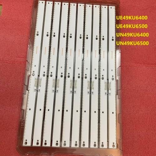 5set=10pcs LED backlight strip for Samsung UE49KU6400 UE49KU6500 UN49KU6400 UN49KU6450 UN49KU6500 UA49MU6500 BN96-39674A 39673A