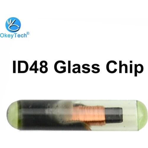 OkeyTech ID48 Transponder Blank Glass Chip Unlocked Car Key Programmer ID:48 for VW Audi Seat Skoda Porsche Honda Megamos Crypto