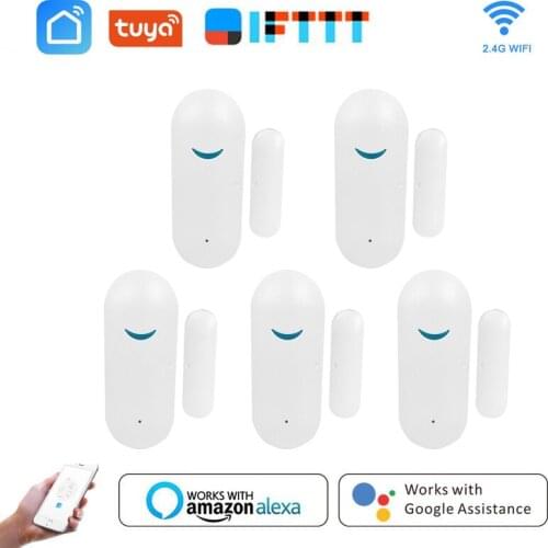 Tuya Smart WiFi Door Sensor Door Open / Closed Detectors WiFi App Notification Alert Security Alarm Support Alexa Google Home
