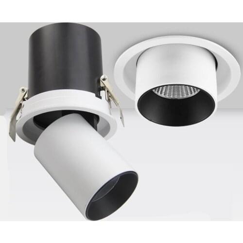 Stretch Dimmable COB Ceiling Led Downlights 12W 20W 24W 40W Embedded 360 degree Rotation LED Downlight Home Lighting AC110-240V