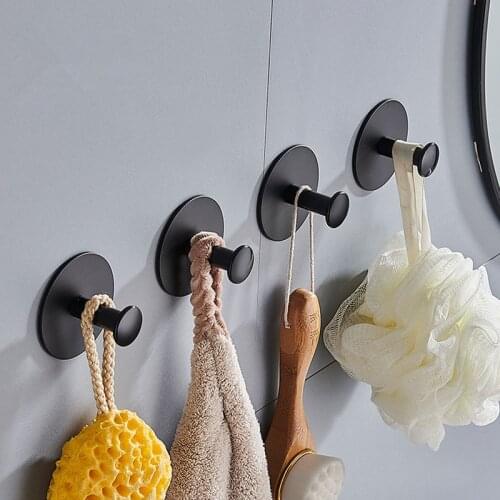 Nordic Black Coat Hook Key Holder Hooks Space Aluminum Organizers Storage Wall Shelf Room Accessories Door Hanger Home Supplies