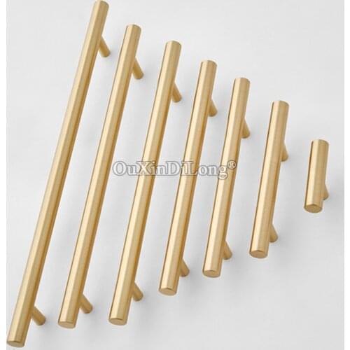 High Quality 6PCS European Solid Brass Kitchen Cabinet Door Handles Cupboard Wardrobe Drawer TV Cabinet Pulls Handles and Knobs