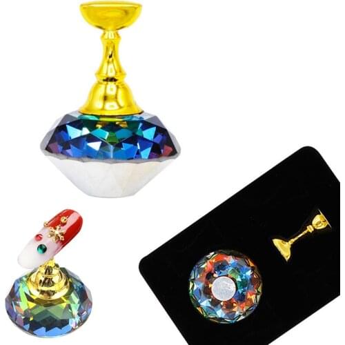 1Pc Magnetic Practice Display Stand Crystal Holders For Nails Art decoration Training tools DIY Removable Alloy Manicure Tools