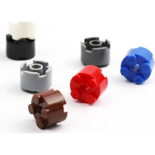 100pcs MOC Building Block Bricks Set Parts Bricks Round 2 x 2 With Axle Hole Educatinoal Toys for Boys Xmas Gift 6143 3941
