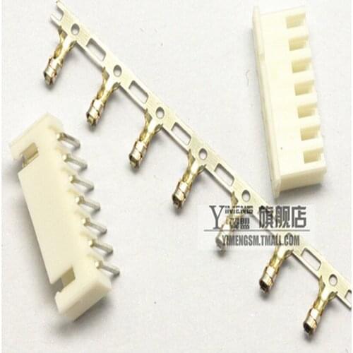 50Set/Lot XH2.54 2.54mm 7Pin 7P 90degree Curved Male Pin Header + Terminal + Female Housing Connector