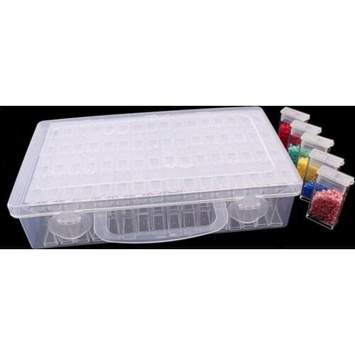 64 PCS Diamond Painting Tools Beads Container Rhinestone Diamond Embroidery Stone Storage Accessory Mosaic Convenience Box