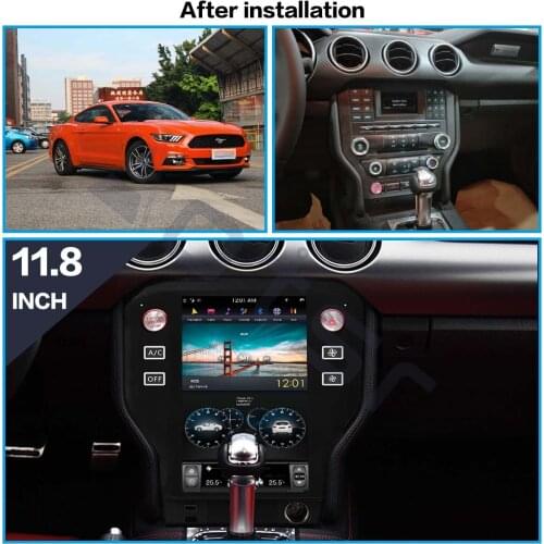 Aotsr Tesla 11.8" Android 8.1 Vertical screen Car DVD Multimedia player GPS Navigation For Ford Mustang 2015 - 2017 Wifi carplay