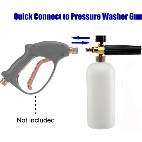 Car Snow Foam Lance Gun Deep Cleaning Foam Cannon Car Washer Spray Nozzle Adjustable 1L 100 Bar - 200 Bar Cleaning Tool