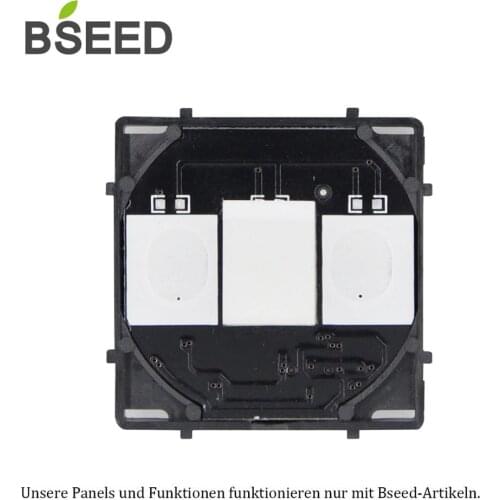 Bseed EU Standard 1 Gang 2 Gang 3 Gang Control Switch Without Glass Panel The Base Of Touch Switch, AC 110~240V
