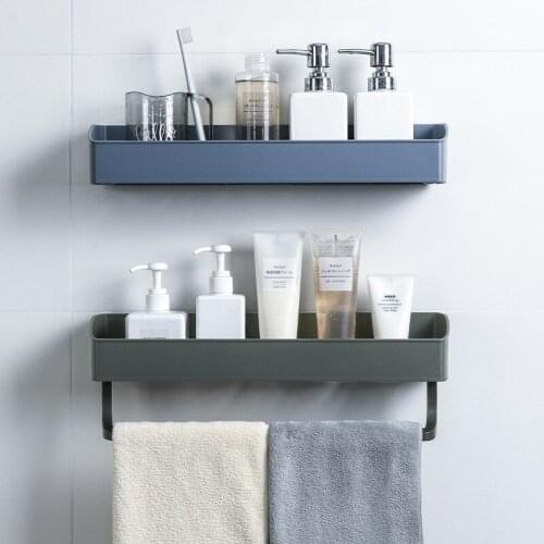 Household Items Bathroom Accessories Mounted Bathroom Organizer Shelf Bath kitchen Towel Holder Cosmetic Shampoo Storage Rack