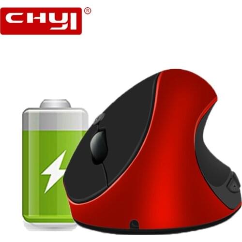 CHYI Ergonomic Vertical Wireless Mouse Rechargeable Optical Gaming Mice 1600DPI Computer Mouse With Mouse Pad For Laptop
