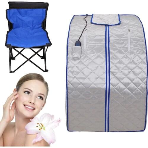 For Sauna Portable Far Infrared Spa Sauna Weight Loss Negative Ion Detox Therapy Personal Fir Infrared Sauna Room Folding Chair
