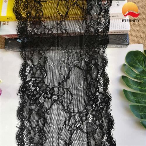 E1159*19cm Eyelashes Nylon Spandex stretch Jacquard lace trimmings Flower DIY Crafts Wedding Dress Clothing Bra lace material